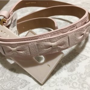 Kate Spade soft pink ribbon pattern belt